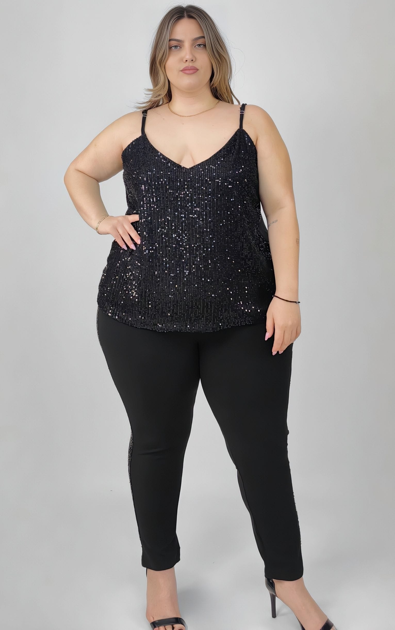 plus size lingerie με παγιέτα