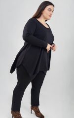 Μπλούζα Ασύμμετρη Μαύρη - Image 2