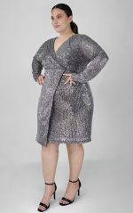 Φόρεμα Μini Παγιέτα Ασημί - Image 3