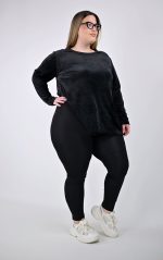 Plus Size Μαύρο Κολάν Λύκρα | Άνεση & Στυλ