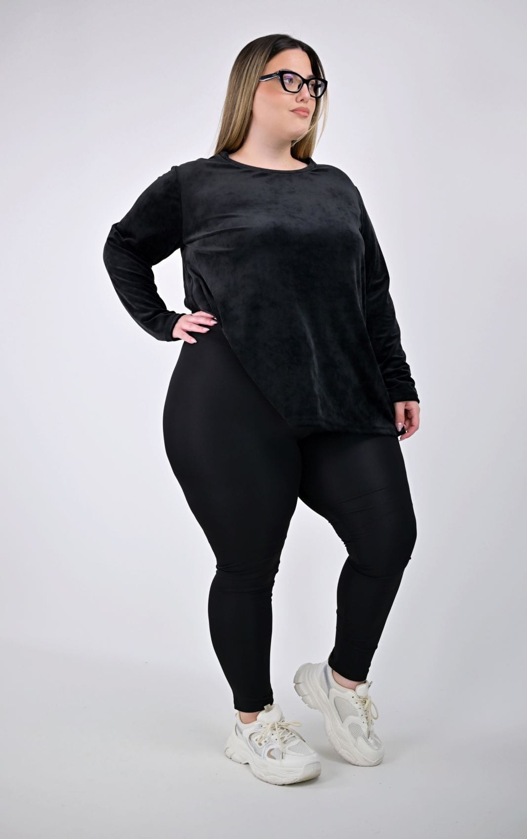 Plus Size Μαύρο Κολάν Λύκρα | Άνεση & Στυλ