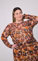 Plus size μπλούζα Εμπριμέ