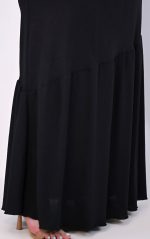 Μάξι Μαύρο Φόρεμα Αμάνικο - Image 9