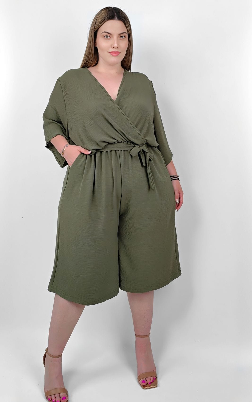 IMG_20250523_122544 Χακί Ολόσωμη Βερμούδα - Image 3