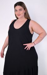 Μάξι Μαύρο Φόρεμα Αμάνικο - Image 7