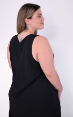 Μάξι Μαύρο Φόρεμα Αμάνικο - Image 8