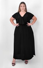 Μαύρο Φόρεμα Με Βολάν - Image 2