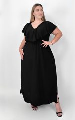 Μαύρο Φόρεμα Με Βολάν - Image 3