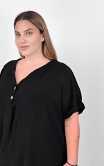 Μαύρο Φόρεμα με Κολακευτική V Λαιμόκοψη - Image 5