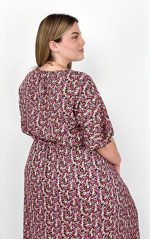 Φόρεμα Ροζ Μπεζ Φλοράλ με Ζώνη - Image 4