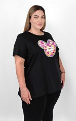Μαύρη Μπλούζα με Παγιέτες Mickey - Image 2
