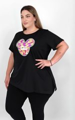 Μαύρη Μπλούζα με Παγιέτες Mickey - Image 3