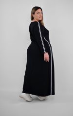 Μαύρο Αθλητικό Φόρεμα Με Ρίγα - Image 3