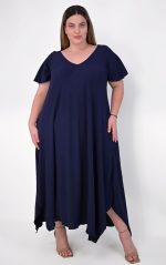 Ασύμμετρο Φόρεμα Μπλε - Image 2