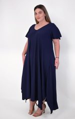 Ασύμμετρο Φόρεμα Μπλε - Image 3