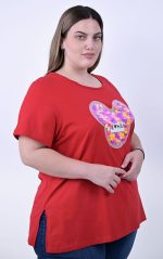 Κόκκινη Μπλούζα με Παγιέτες Mickey - Image 3
