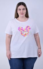 Λευκή Μπλούζα με Παγιέτες Mickey - Image 2
