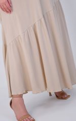 Μπεζ Φόρεμα Με Βολάν - Image 7