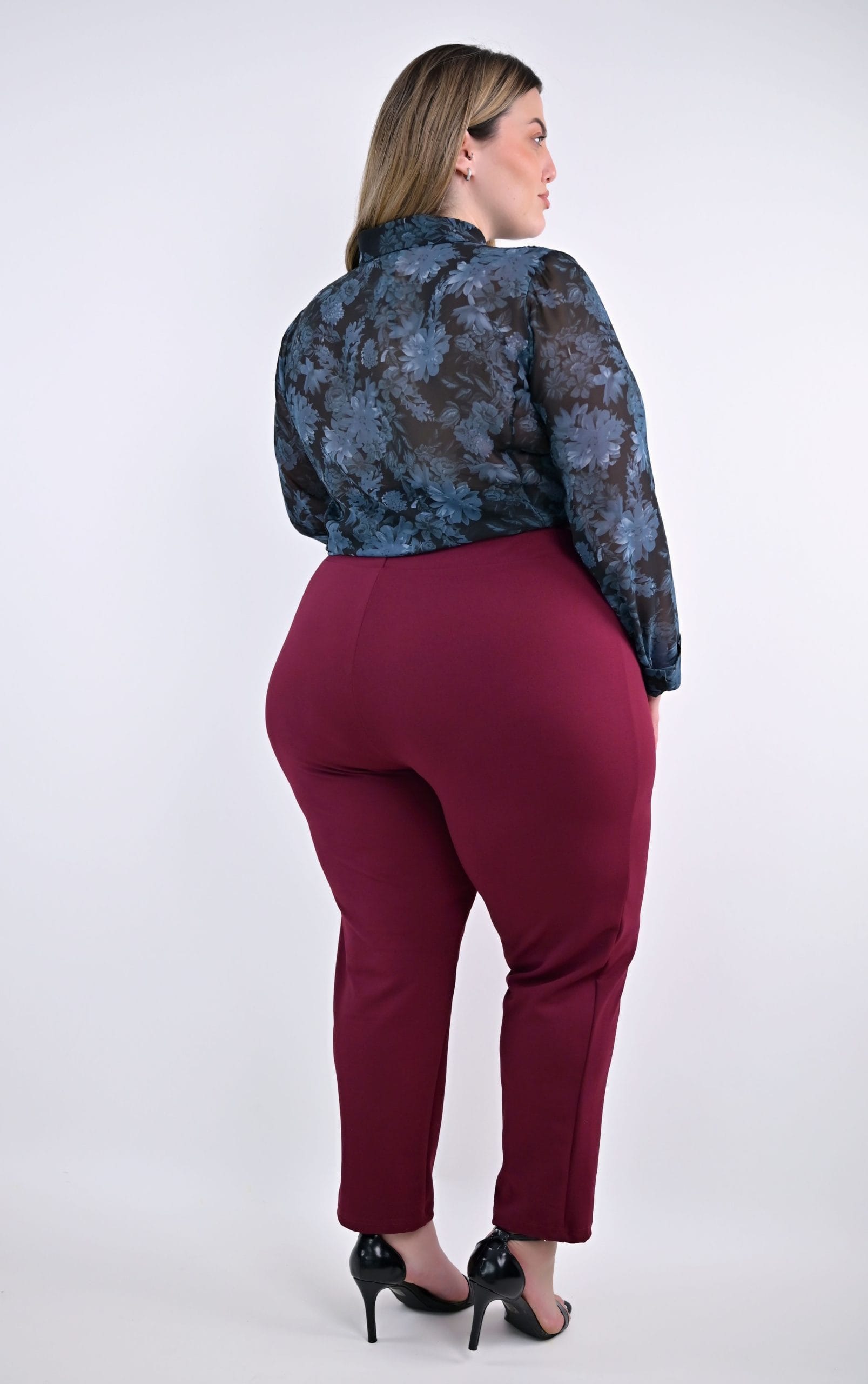 Plus size δαμασκηνί παντελονοκολάν