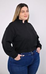 Bomber Jacket Μαύρο με Λειτουργικές Τσέπες - Image 2