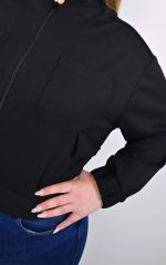 Bomber Jacket Μαύρο με Λειτουργικές Τσέπες - Image 3