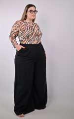 Plus Size Παντελόνα Μαύρη | PsX Fashion