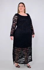 Μαύρο Δαντελένιο Φόρεμα - Image 2