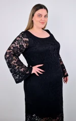 Μαύρο Δαντελένιο Φόρεμα - Image 5