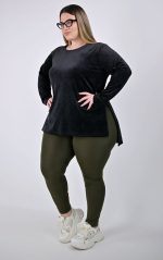 Plus Size Κολάν Λύκρα Χακί | Άνεση & Στυλ