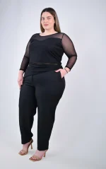 Ψηλόμεσο Παντελόνι Μαύρο - Image 3