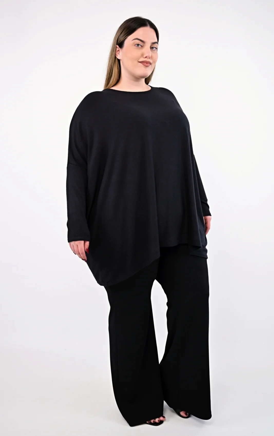 Plus Size Μπλουζοφόρεμα Μαύρο | PsX Fashion
