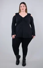 Μαύρη Μπλούζα με Ανοιχτούς Ώμους - Image 4