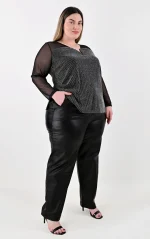 Μπλούζα Lurex με Διάφανα Μανίκια - Image 7