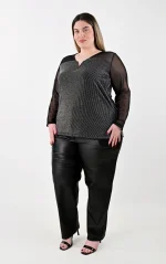 Μπλούζα Lurex με Διάφανα Μανίκια - Image 6