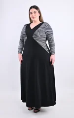 Μαύρο Μάξι Φόρεμα με Lurex στο Μπούστο - Image 3
