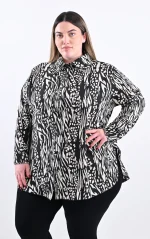 Μαύρη Πουκαμίσα με Τύπωμα Zebra - Image 2