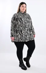 Μαύρη Πουκαμίσα με Τύπωμα Zebra - Image 4