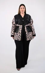 Παλτοζακέτα με Animal Print & Παγιέτες - Image 2