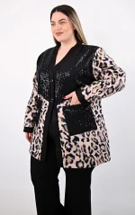 Παλτοζακέτα με Animal Print & Παγιέτες - Image 6