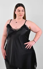 Ασύμμετρο Top Lingerie Μαύρο με Δαντέλα - Image 6