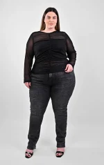 Μαύρο Top με Σούρες & Εσωτερικό Μπούστο - Image 4