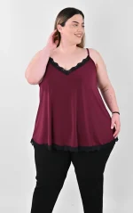 Μπορντό Τοπ Lingerie σε Γραμμή Α - Image 2