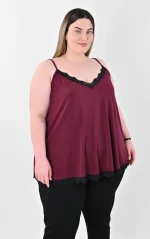 Μπορντό Τοπ Lingerie σε Γραμμή Α - Image 3