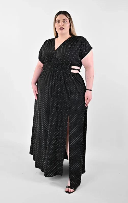 Plus size Μαύρο Φόρεμα